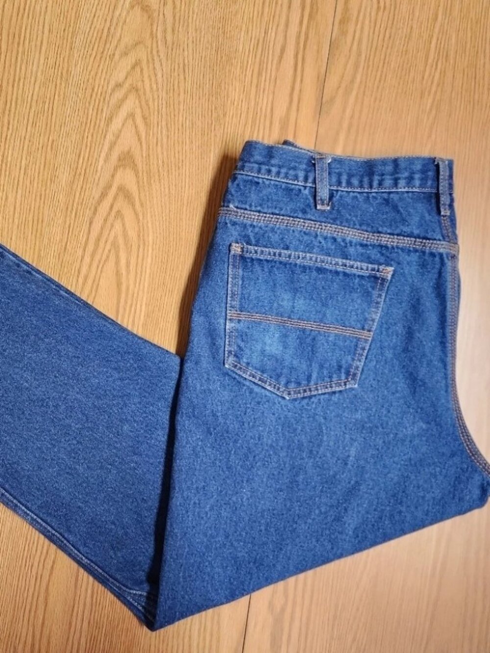 Mission Ridge Denim Jeans Men Sz 36x32 Relaxed Staight-leg (34x30) Med Wash